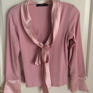 Arden B Pink Bow Blouse